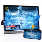 13.3" Car TV for Back Seat, 4K Android Headrest Monitor for Car, 4G+64G Portable Rear Entertainment System, Support Phone Wireless Mirror Link Touch Screen, with WiFi/HDMI/USB/Video Player