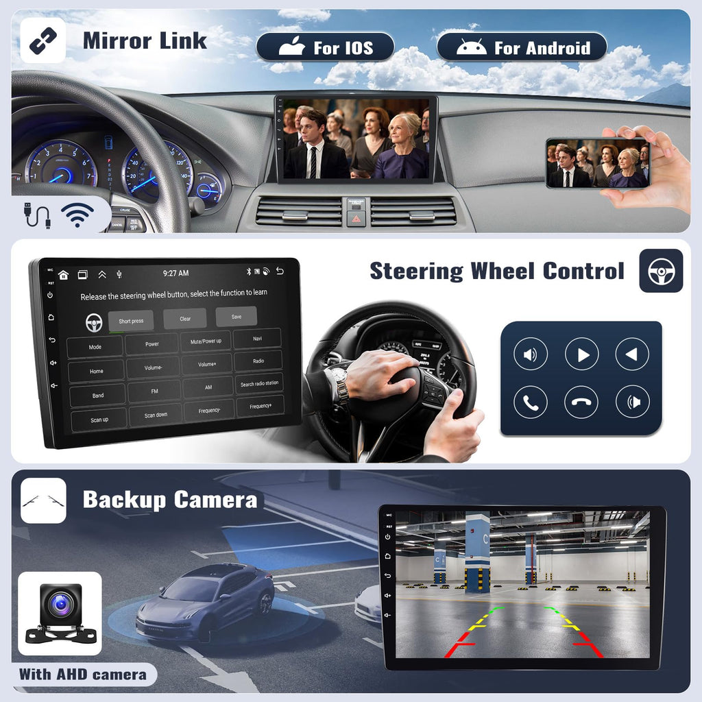 SIXWIN Android 13 6G+128G Car Stereo for Hyundai Elantra 2011 2012 2013 9 Inch Touch Screen Car Radio with CarPlay Android Auto Bluetooth Weather Forecast 59UI GPS Navigation WiFi Network Radio 32EQ