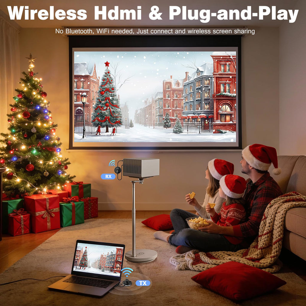 Wireless HDMI 1 Transmitter and 2 Receivers,Multi-TV Extender,UP to 6RXs,Plug and Play,4K Decode,165FT/50M,Portable Wireless HDMI Splitter-Video/Audio from Camera/Laptop to TVs/Projectors/Monitors