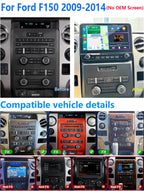 Car Radio Stereo for Ford F150 2009 2010 2011 2012 2013 2014 with Wireless Carplay Android Auto 10inch Touchscreen Navigation Bluetooth/GPS/5G WiFi/Backup Camera/SWC/Volume Knob/FM