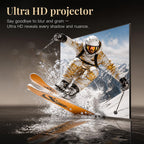 Official Google TV- 4K Outdoor Smart Mini Projector with WiFi and Bluetooth