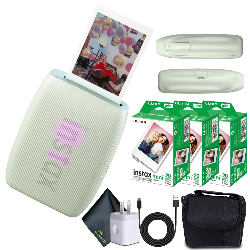 FUJIFILM INSTAX MINI LINK 3 Smartphone Printer (Clay White) 40-Photo Bundle