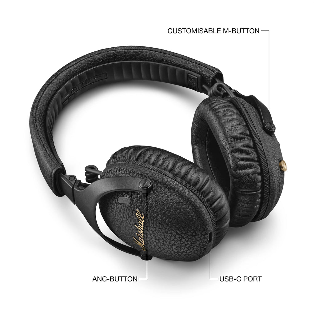 Marshall Monitor III ANC Wireless Over-Ear Headphones - Black