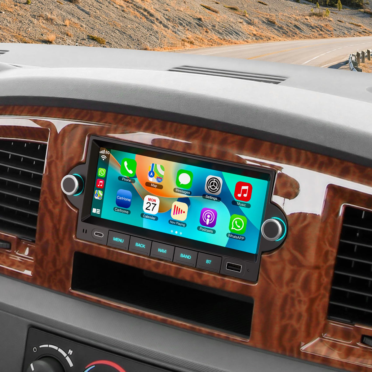 (8Core+128GB) Car Radio Stereo for Dodge Ram 1500/2500/3500 2006 2007 2008