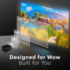 KODAK Flik X20 1080p Portable Mini Projector, Bluetooth Projector, Black