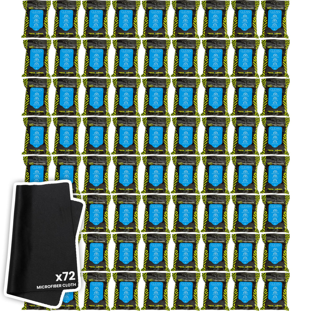 Fortress Electronic Wipes (25 ct, Pack of 72) Screen Cleaner Wipes for Tech