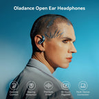 Original OWS Pro Open Ear Headphones Bluetooth 5.3, Dual 23mm Drivers, Amplifier Chip, 58H Battery with Charging Case, IPX4 Waterproof, Multipoint, for Running Workout