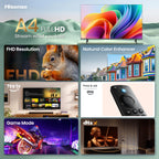 Hisense 40-Inch Class A4 Series FHD 1080p Smart Fire TV (40A4NF) - DTS Virtual: X, Slim Bezel Design, Alexa Built in, Streaming TV, Black