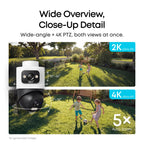 eufy Security 4K PoE Bullet-PTZ Cam E50, Dual-Lens, 360° OmniTrack, Add-On