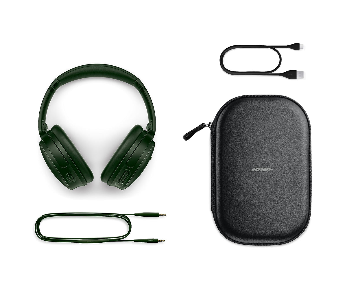 Bose QuietComfort Bluetooth Headphones, Wireless Headphones with Active Over Ear Noise Cancelling and Mic, Deep Bass, Up to 24 Hours of Playtime, Cypress Green - Limited Edition
