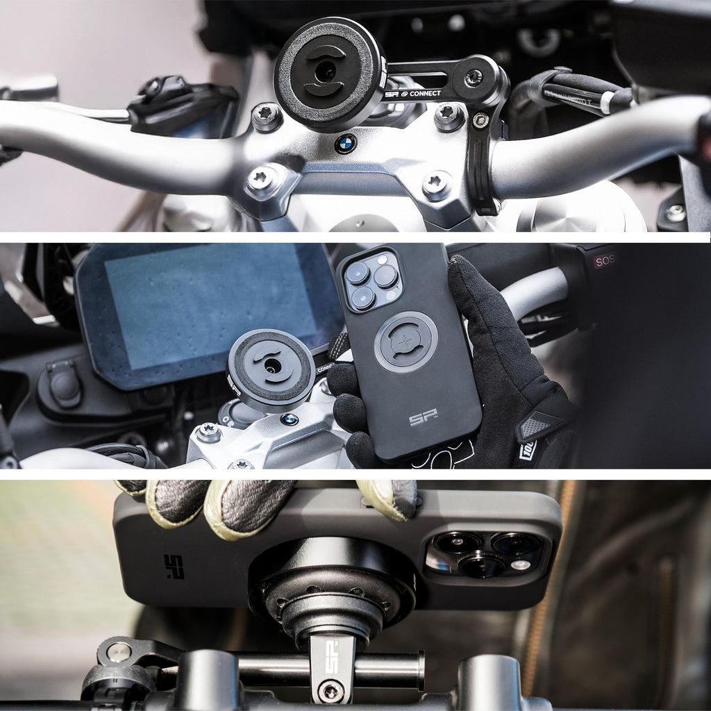 SP CONNECT Moto Bundle II with Anti Vibrations Module| SPC+ | Compatible with for Samsung S23 Ultra| Motorcycle Phone Mount |Phone Mount for Motorcycle Handlebars | Cell Phone Holder