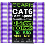 GEARit Cat6 Ethernet Patch Cable 3ft Black 100-Pack Cat 6 Patch Cords