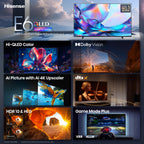 Hisense 50" Class E6SR Series Hi-QLED 4K UHD Smart Roku TV (50E6SR, 2026 Model) - Dolby Vision, Game Mode Plus, VRR, ALLM, DTS Virtual:X, Apple AirPlay, Compatible with Alexa and Google Assistant