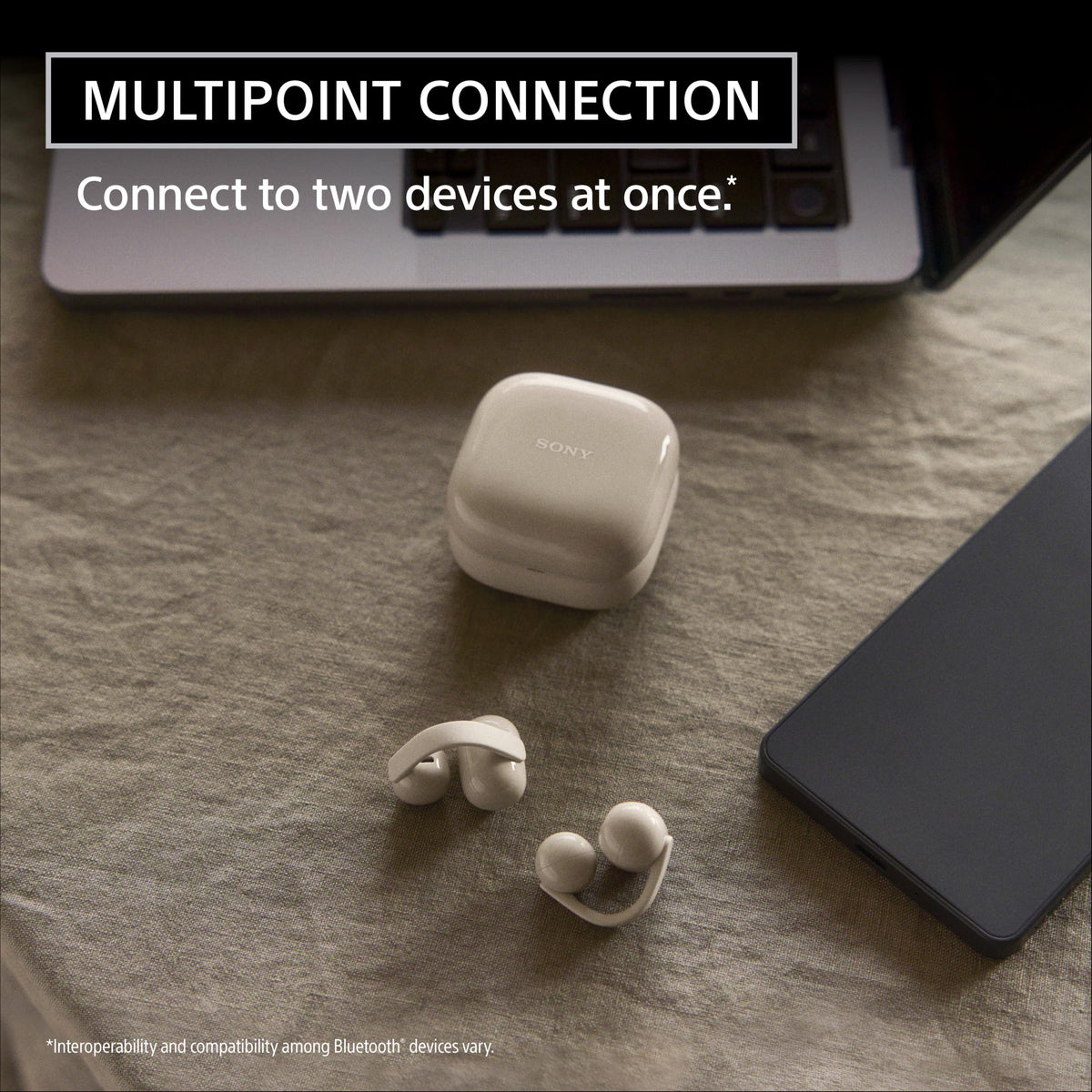 Sony LinkBuds Clip Open-Ear Truly Wireless Earbuds Clip-On Design, Black