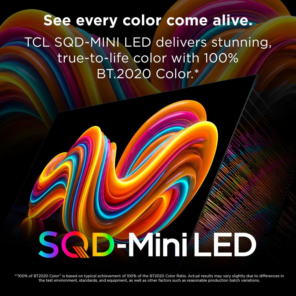 TCL 55 Inch QM7L Series SQD-Mini LED QLED 4K Smart Google TV 55QM7L, 144Hz