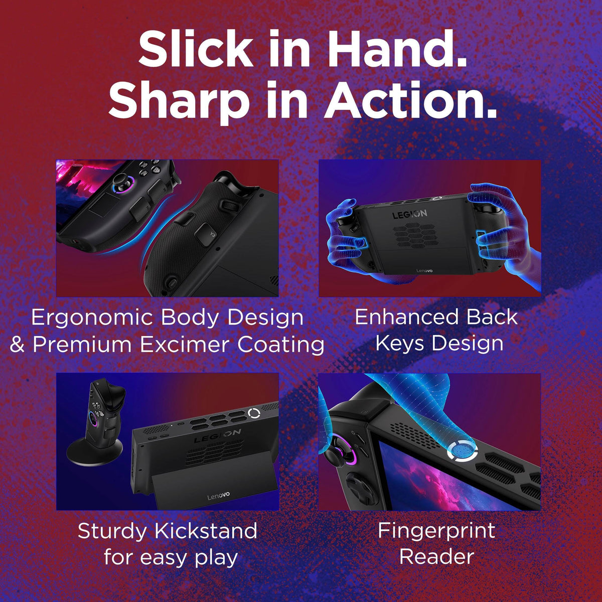 Lenovo Legion Go 2 1TB SSD AMD Ryzen Z2 CPU Gaming Handheld 8.8-inch OLED Touchscreen 144Hz, Mytrix Hub, 128GB MicroSD Card, 4 Accessories: 5 in 1 Bundle