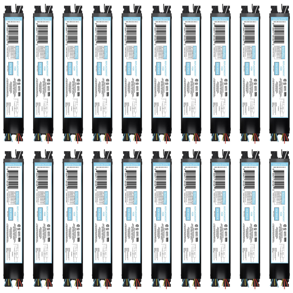 10 Pack 4 Lamp T8 Ballast, Replacement for ICN-4P32-N or SC