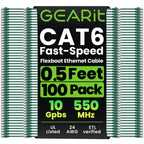 GEARit Cat6 Ethernet Patch Cable 3ft Black 100-Pack Cat 6 Patch Cords
