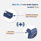TransBee Portable Two-Way Voice Translator Device, Real-Time Multilingual Instant Translation, Dual Mic Translator with Built-in Speaker & Conversation Recorder for Travel (Evergreen Spruce)