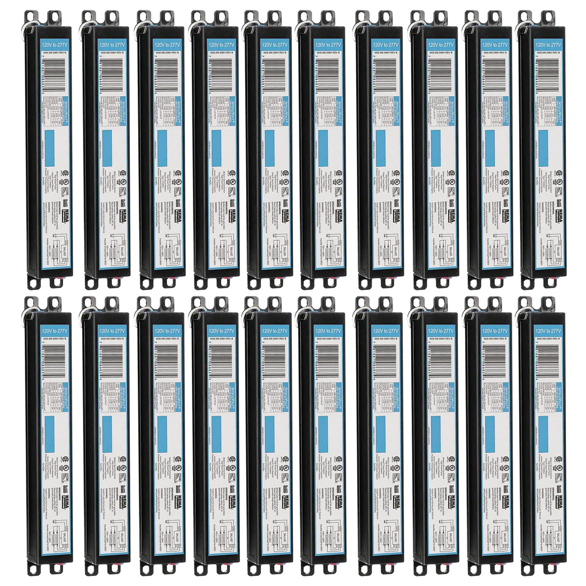 10 Pack 4 Lamp T8 Ballast, Replacement for ICN-4P32-N or SC