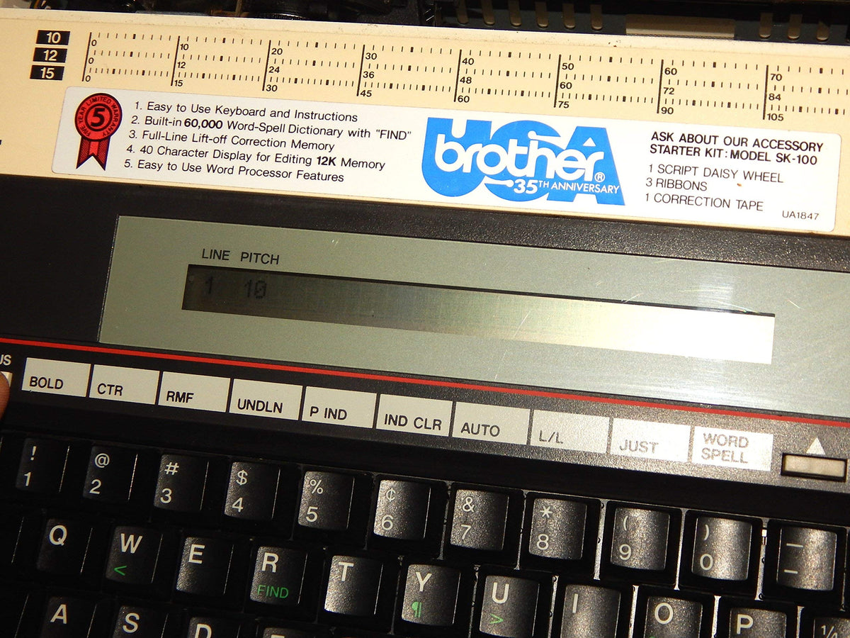 Brother Electric Typewriter Correctronic Word Processing Model 360 LCD Readout Screen and New Cartridge (Renewed)