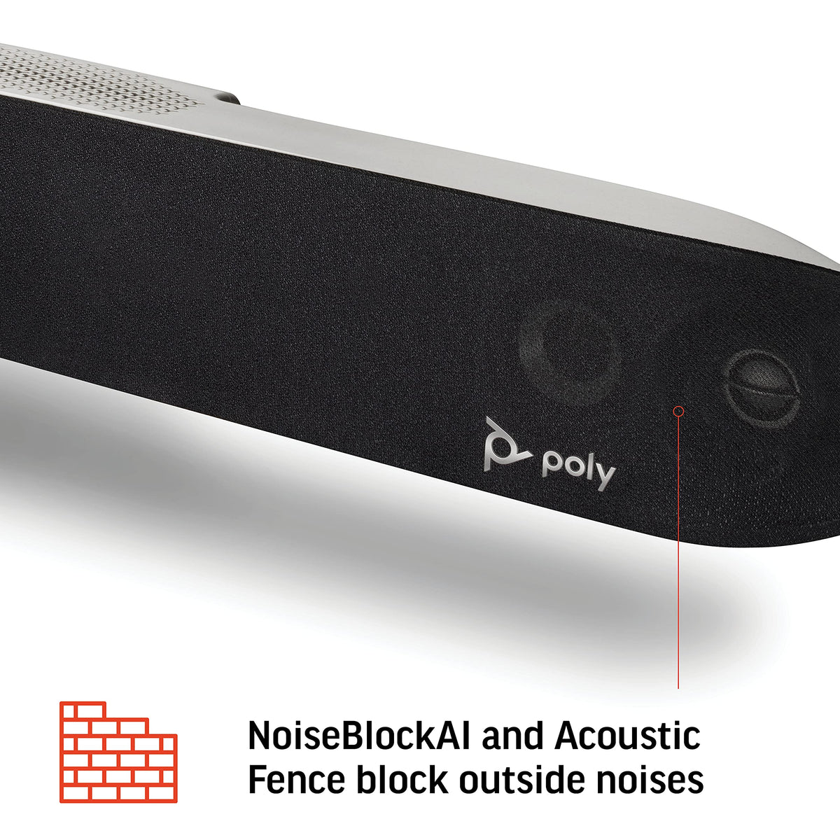 Poly - Studio X70 Video Bar for Large Conference Rooms Poly (Plantronics + Polycom) - Premium 4K Audio & Video Conferencing Solution - Camera, Speakers, & Microphones - Works w/Teams, Zoom (Certified)