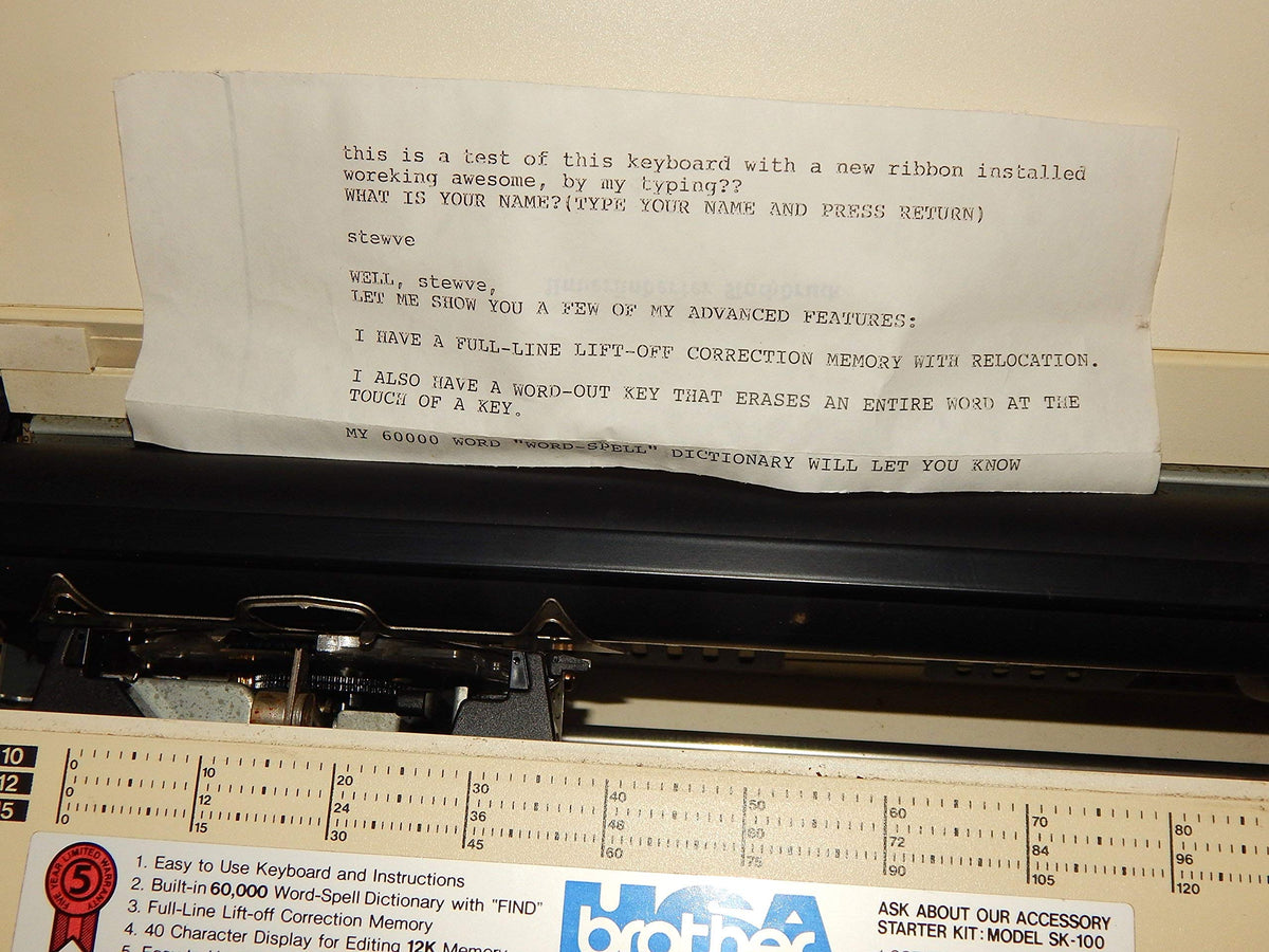 Brother Electric Typewriter Correctronic Word Processing Model 360 LCD Readout Screen and New Cartridge (Renewed)