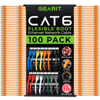 GEARit Cat6 Ethernet Patch Cable 3ft Black 100-Pack Cat 6 Patch Cords